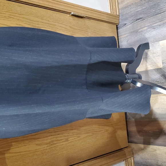 Elie Tahari nwt pinstriped storm dress black white merino wool knit sleeves - Picture 3 of 9